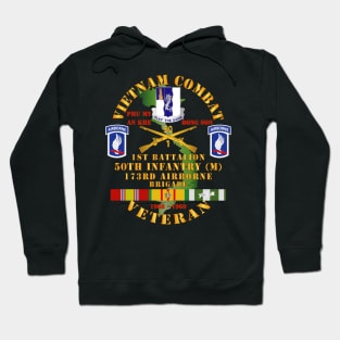 Vietnam Combat Veteran w 1st Bn - 50th Inf - 173rd Airborne Bde 1968-69 w VN SVC Hoodie